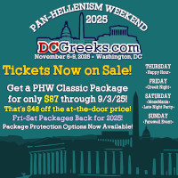 DCGreeks.com, in association with local and national Hellenic organizations, invites Greek-American young adults from across the country to our Nation's Capital from November 6-9, 2025 for Pan-Hellenism Weekend 2025, featuring two Happy Hours, a Friday Greek Night, Saturday Late Night Bouzoukia, and Sunday Farewell Event.  Click here for details!