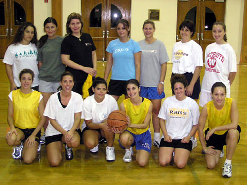 Members of the newly formed Greek Orthodox Women's Basketball team at one of their first practices.  The group has already seen an increase in the number of participants in just a few practices.