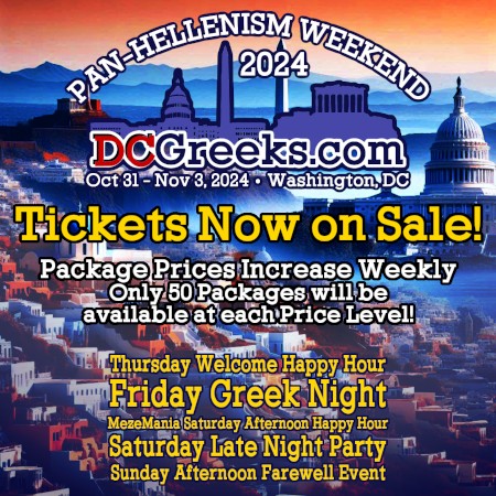 Pan-Hellenism Weekend 2024 - Thursday October 31 - Sunday November 3 - Washington, DC